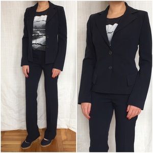 Italian classic navy wool pant suit